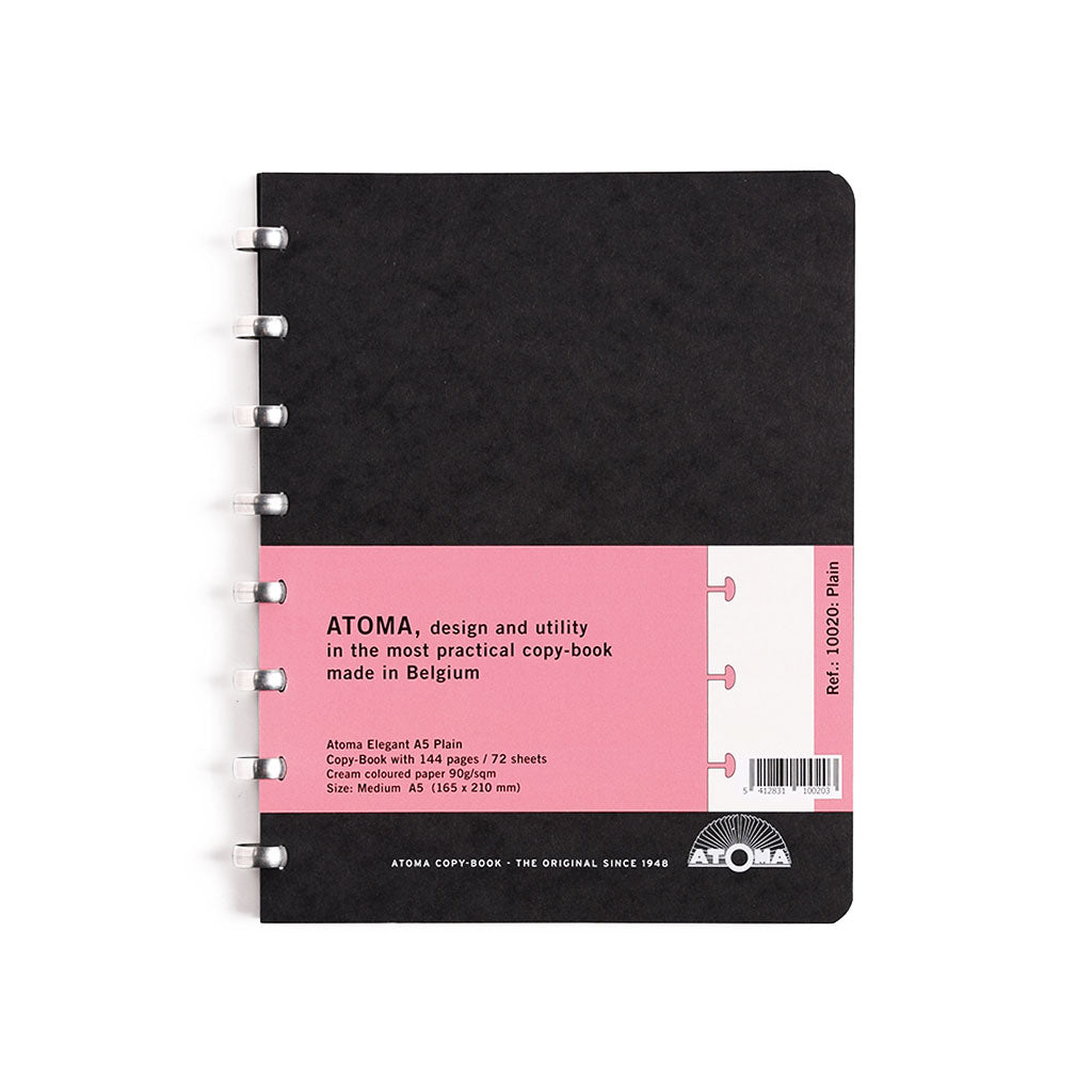 Atoma Elegant Disc-Bound Refillable Notebook A5 Plain  at Boston General Store