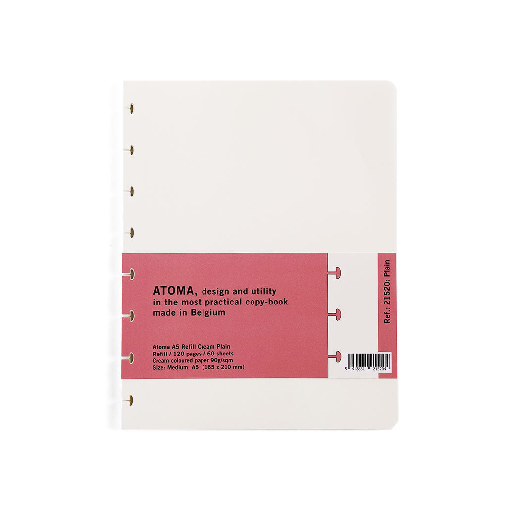Atoma Elegant Disc-Bound Notebook Refills A5 Plain  at Boston General Store