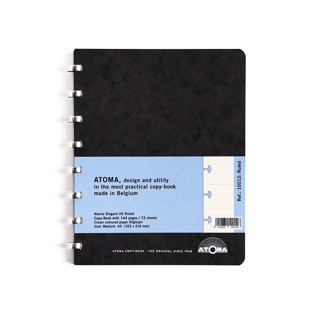 Atoma Elegant Disc-Bound Refillable Notebook A5 Ruled  at Boston General Store