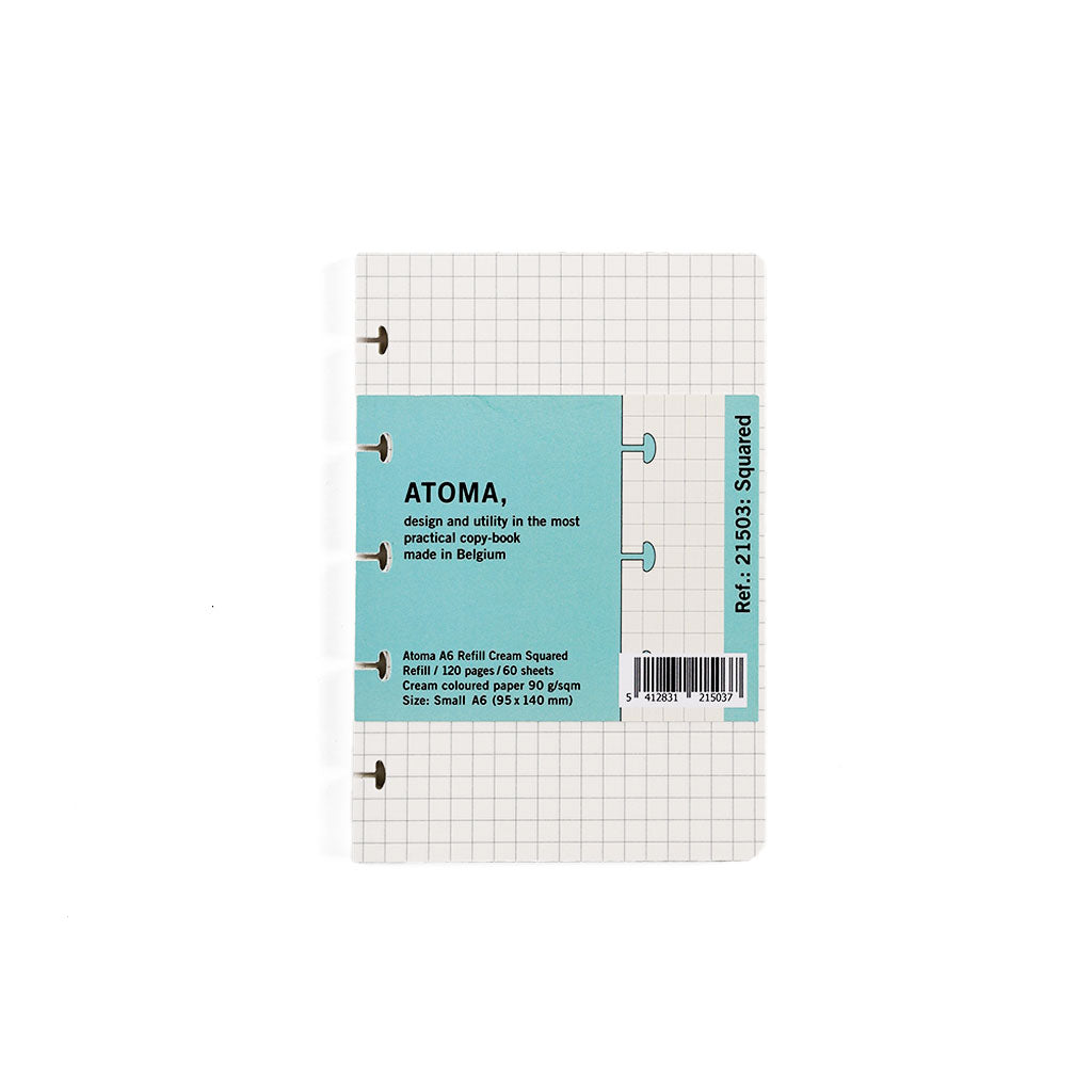 Atoma Elegant Disc-Bound Notebook Refills A6 Grid  at Boston General Store