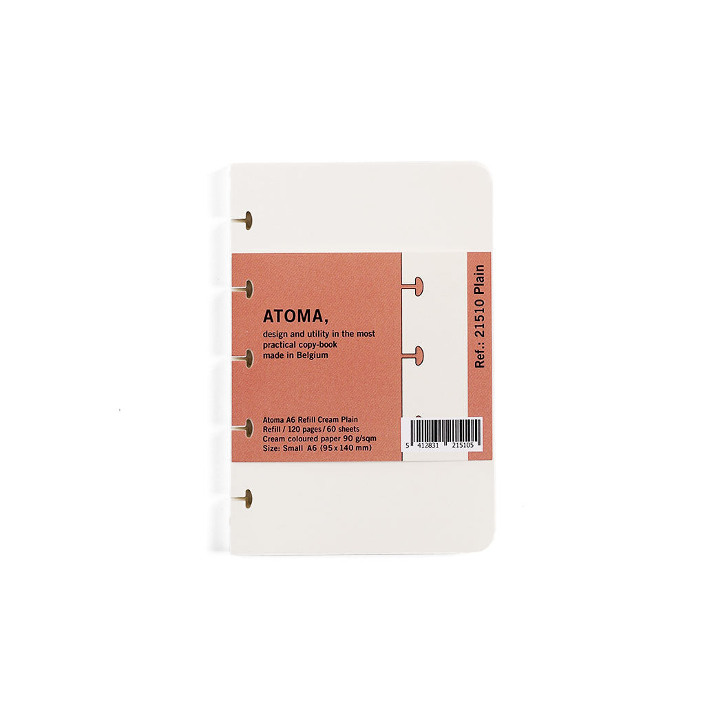 Atoma Elegant Disc-Bound Notebook Refills A6 Plain  at Boston General Store