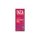 Taza Deliciously Dark chocolate bar packaging on a white background