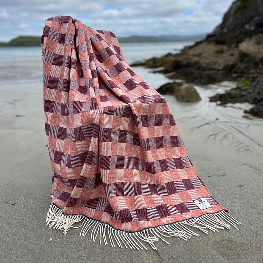 Bell Heather Merino Wool Blanket Boston General Store