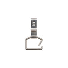 Chrome niwaki belt clip open on white background