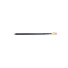 Front of a single gray metallic Blackwing pencil.