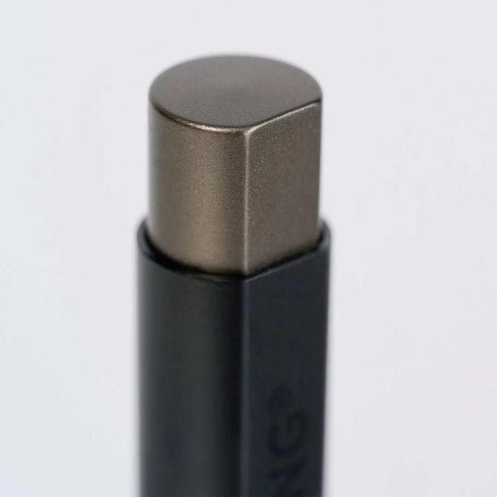 Close up of Blackwing Pen aluminum clicker at end of pen