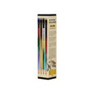 Box of Blackwing volume 458 pencils with bird designs on white background