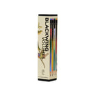 Box of Blackwing volume 458 pencils with bird designs on white background