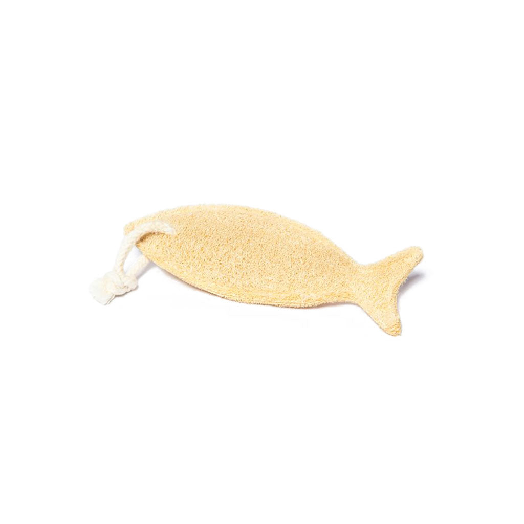 Fish Shaped Loofah Pad with Rope    at Boston General Store