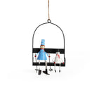 Boy & Snowman on Ski Chairlift Ornament Boston General Store