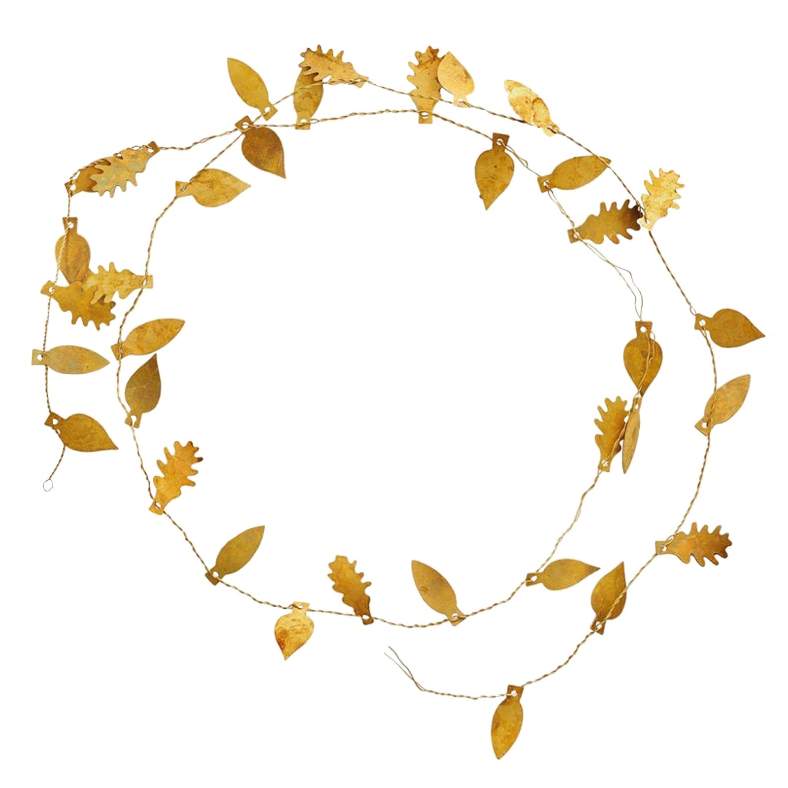 Brass Garland - Leaf Boston General Store