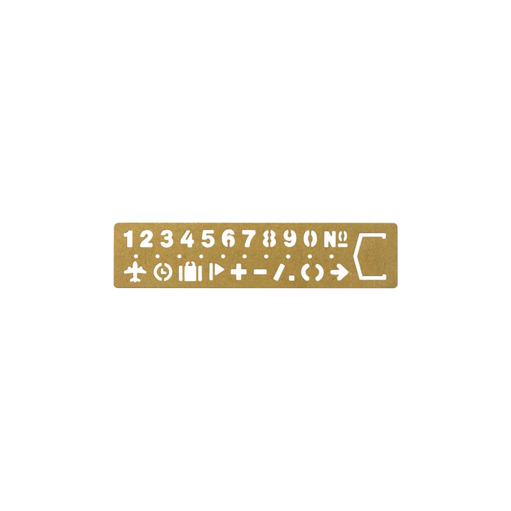 Traveler's Brass Template Bookmark - Number at Boston General Store