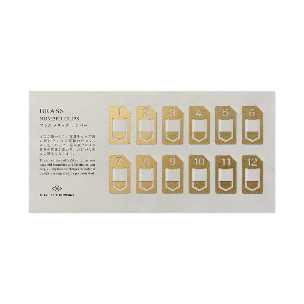 Traveler's Brass Number Clips at Boston General Store