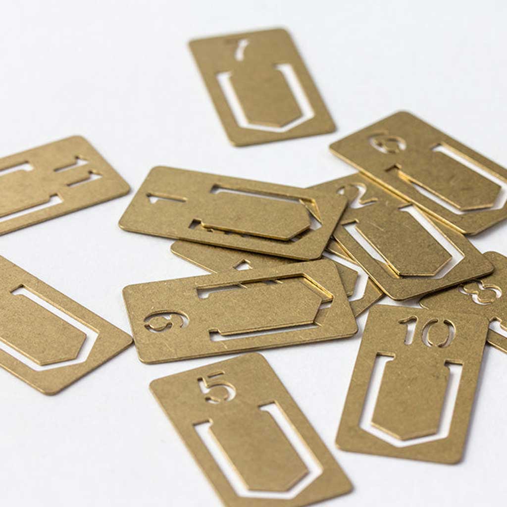 Traveler&#39;s Brass Number Clips at Boston General Store