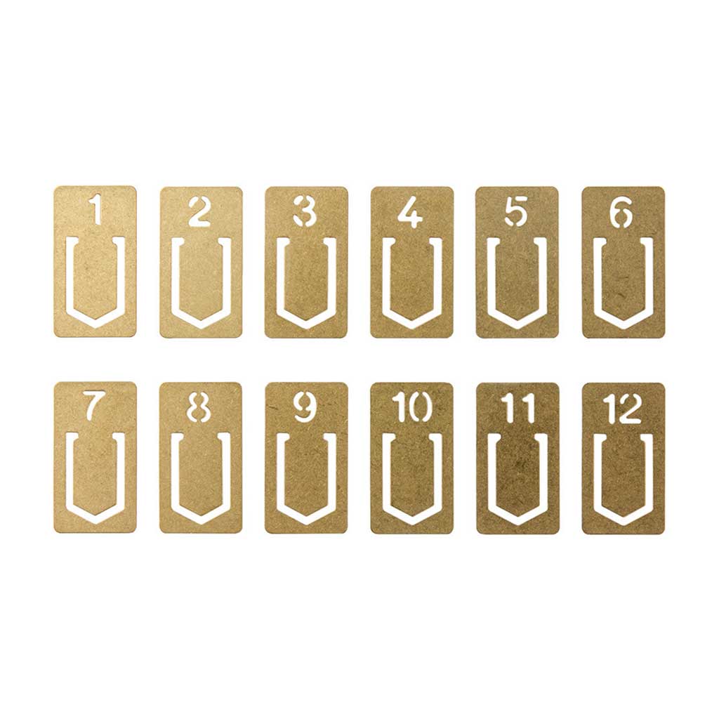 Traveler's Brass Number Clips at Boston General Store