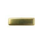 Brass pen case on white background