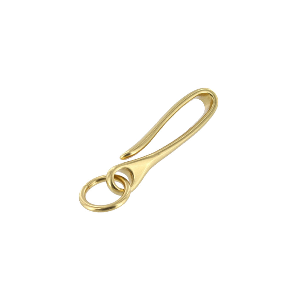 Brass Fish Hook Key Chain Large   at Boston General Store