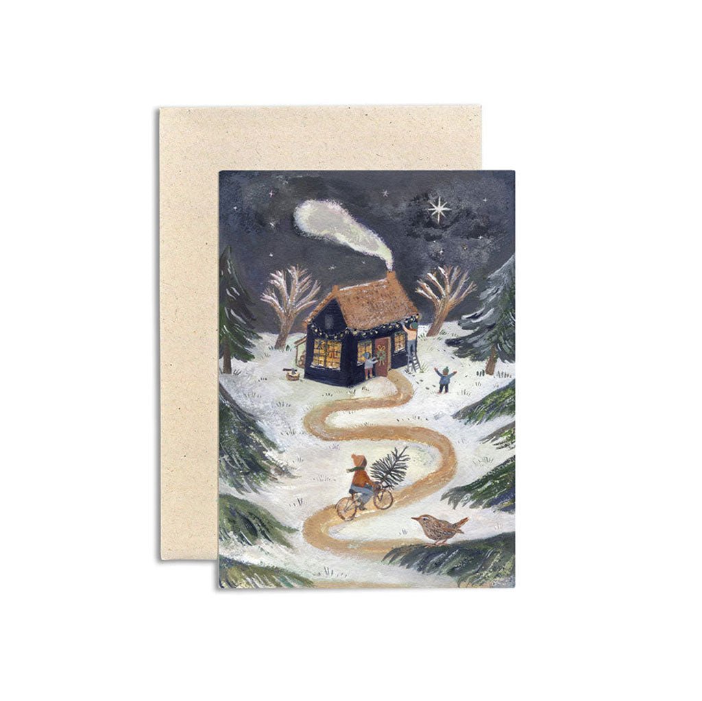 Bringing the Tree Home Holiday Card Boston General Store