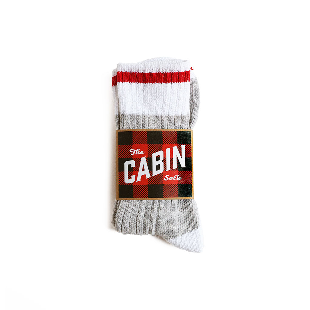 Cabin Sock - Red Stripe    at Boston General Store