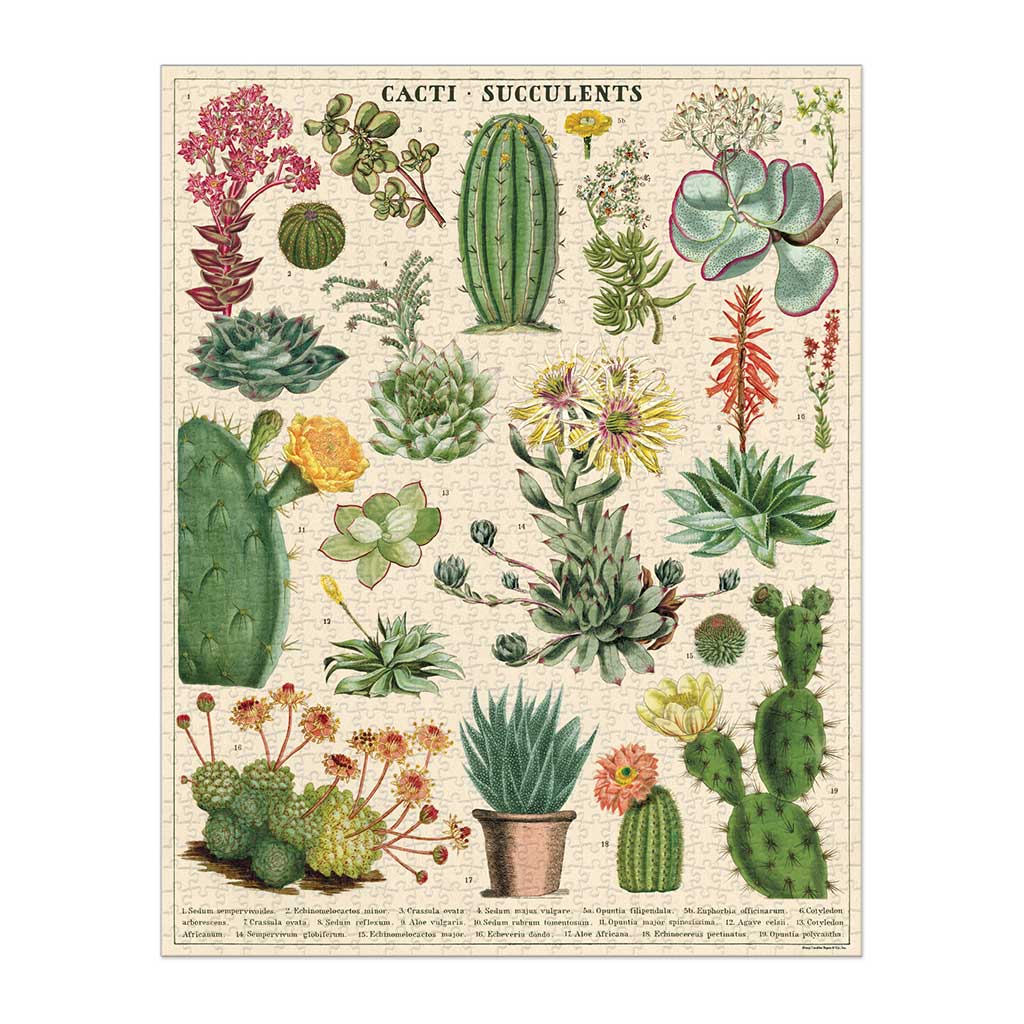 Cacti & Succulents Vintage Puzzle