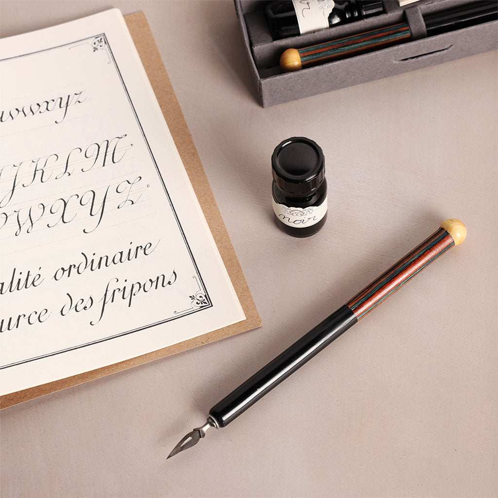 Calligraphy Set with Dip Pen + Ink    at Boston General Store