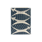 Greeting card with cat pattern on a blue background