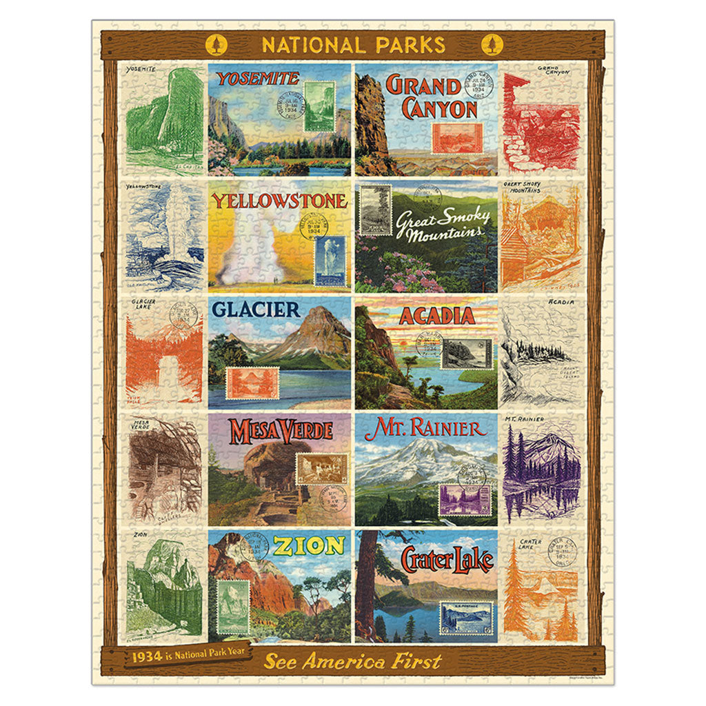 NEW! National Parks II Vintage-Themed Puzzle    at Boston General Store