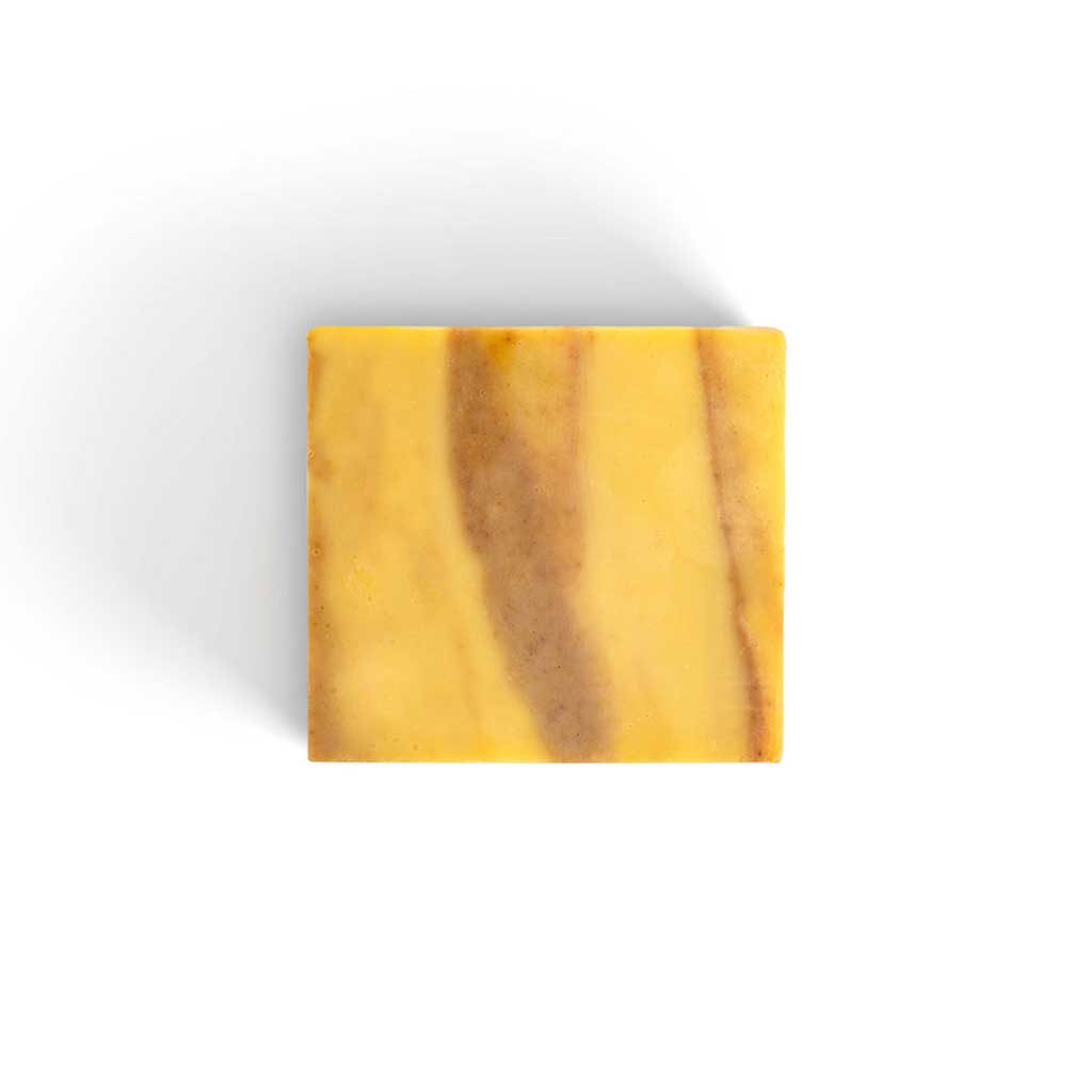 SallyeAnder cedar essential soap on white background