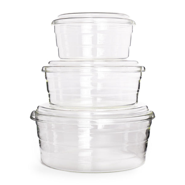 Centric Glass Dish, Set of 3