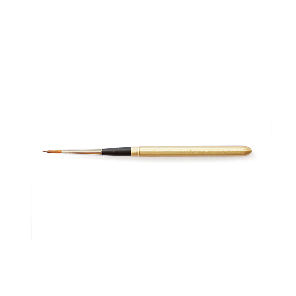 CfM Matte Gold Travel Brush Round Size 4   at Boston General Store