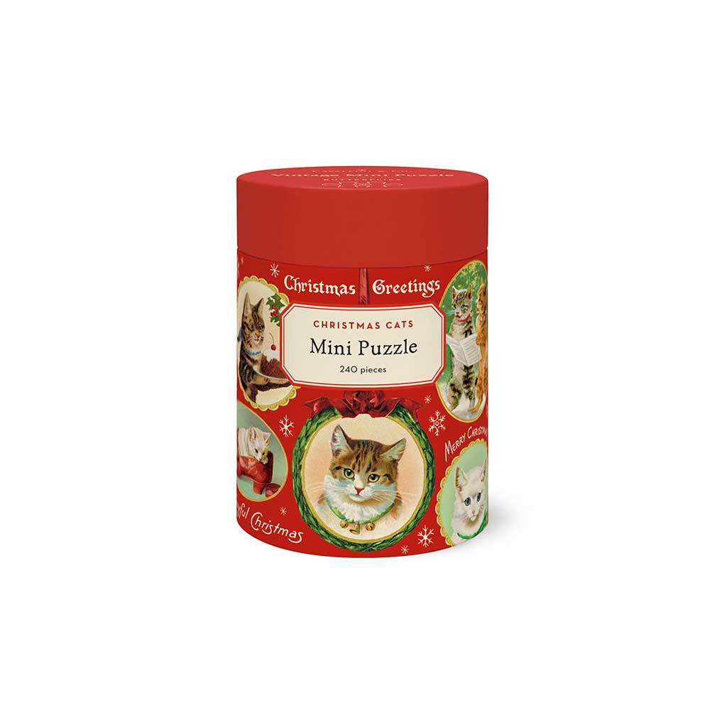 Christmas Cats Mini Vintage Puzzle Boston General Store