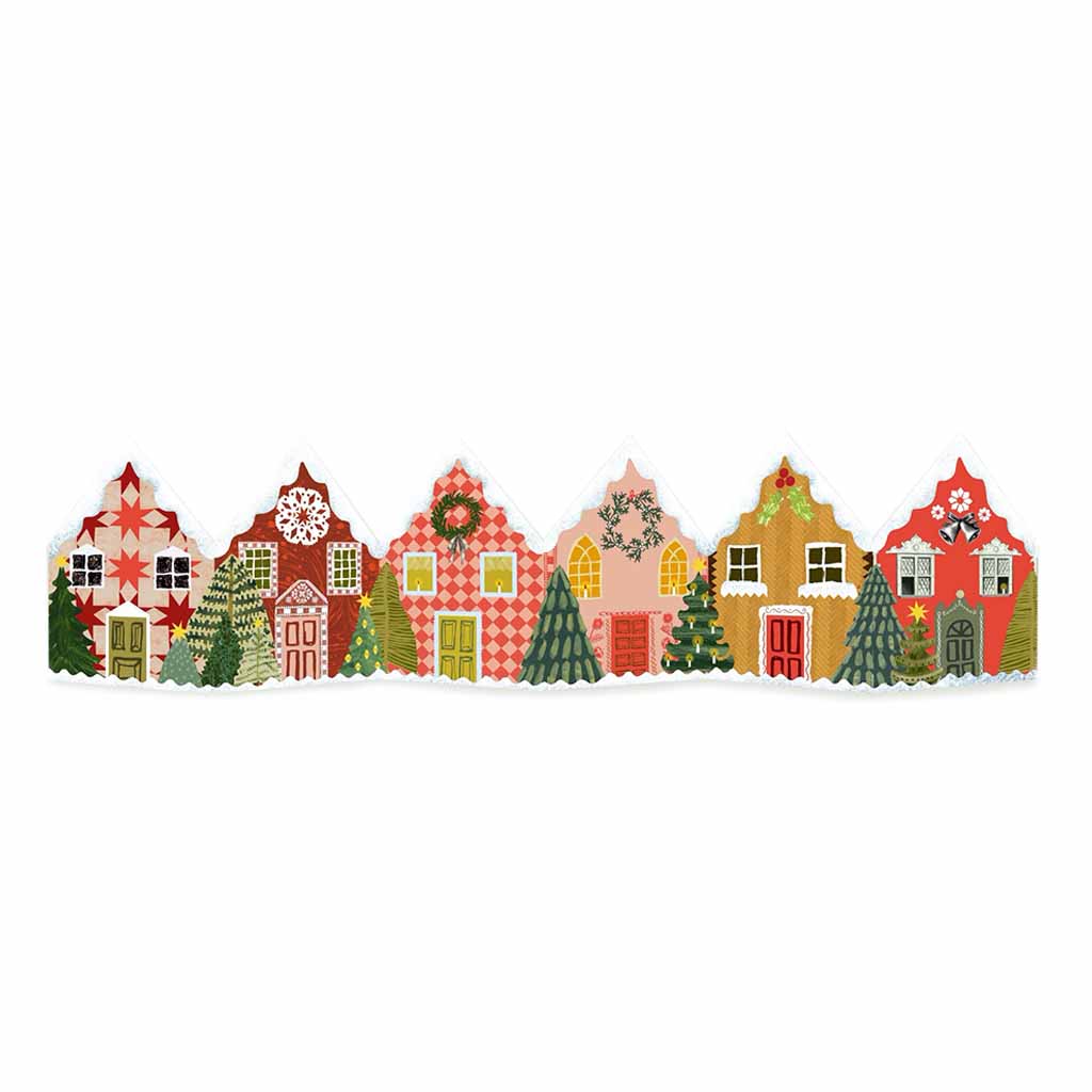 Christmas Houses Concertina Card Boston General Store