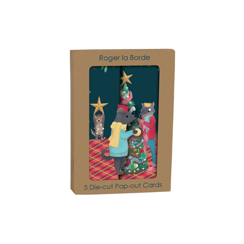 Christmas Party Animals Trifold Card Pack Boston General Store