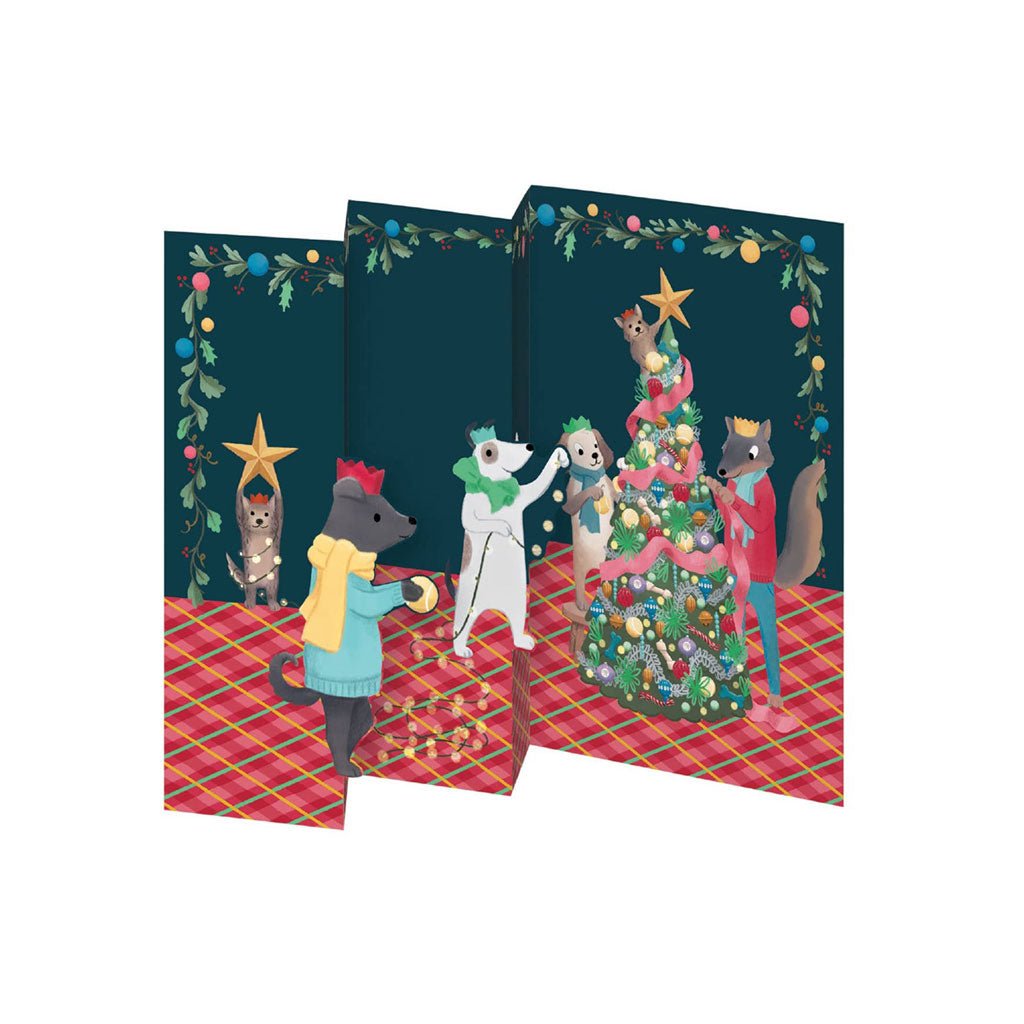 Christmas Party Animals Trifold Card Pack Boston General Store