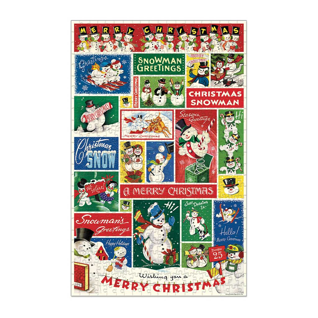 Christmas Snowman Vintage Puzzle Boston General Store
