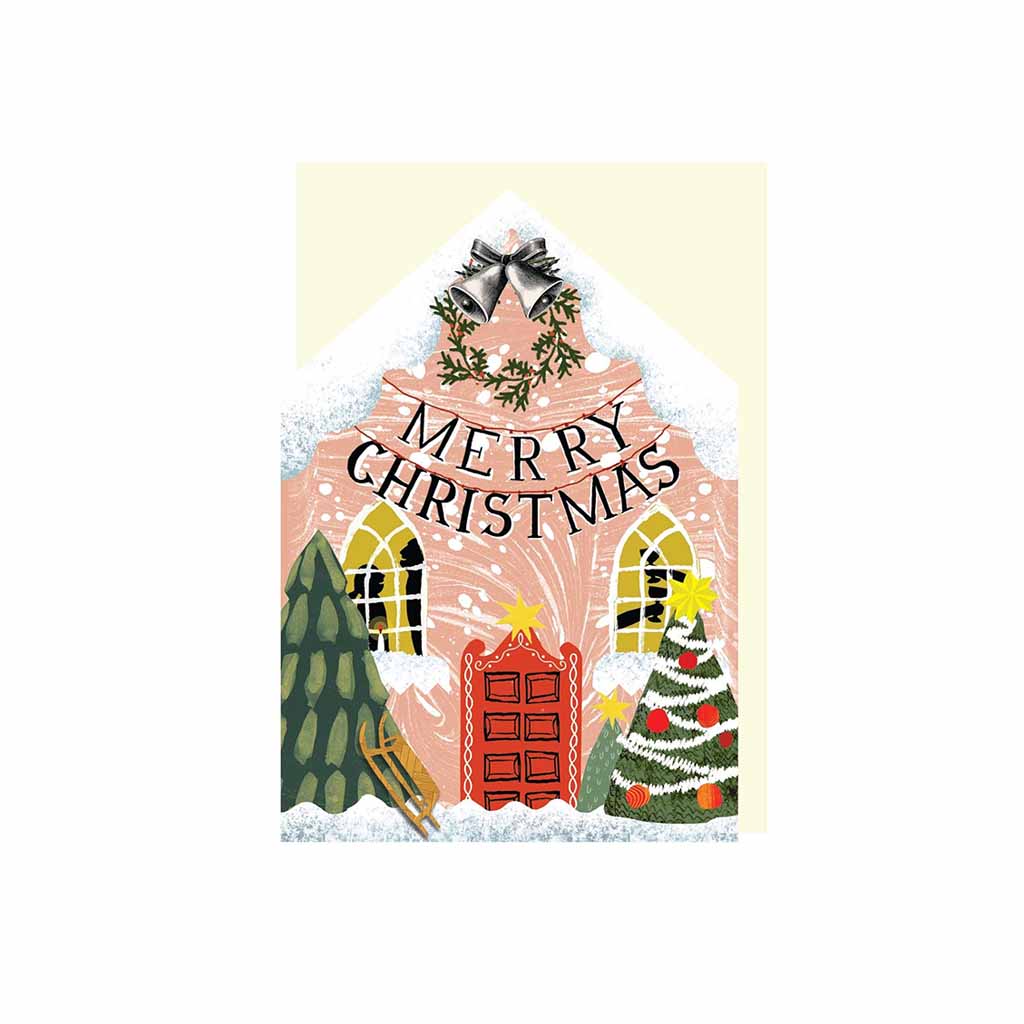 Christmas Village Hall Holiday Card Boston General Store