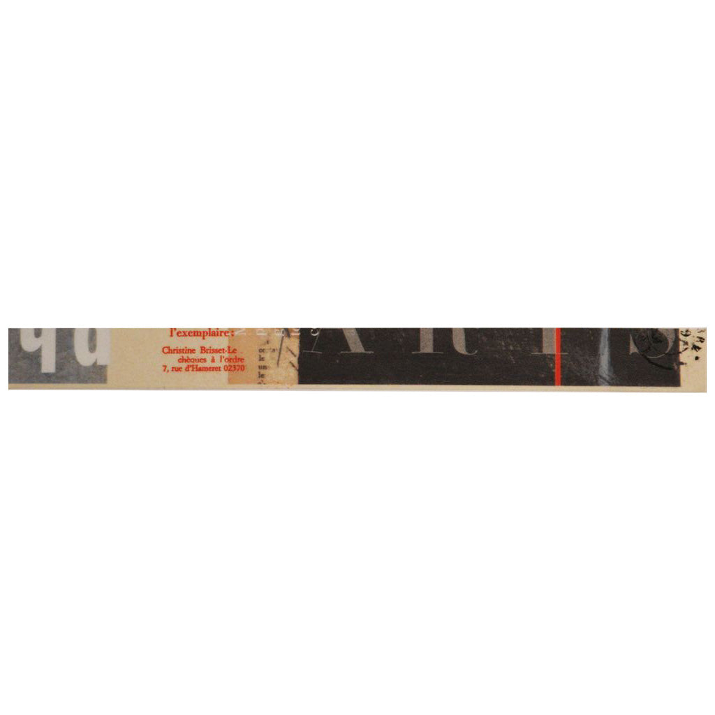 A long strip of Collage B washi tape design from Yoko Inoue's CRAFT Log washi tape by Classiky 