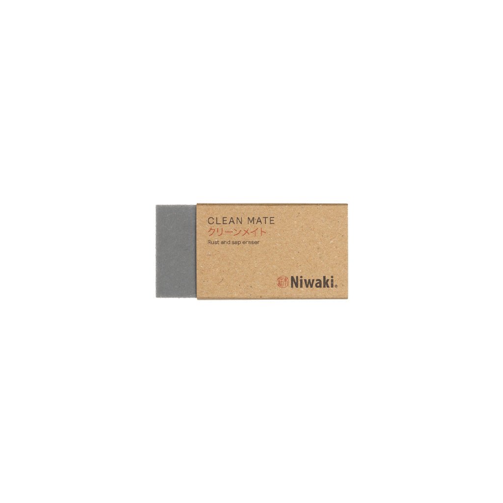 Niwaki Clean Mate rust and sap eraser block in packaging on white background