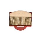 Andree Jardin wooden crumb brush with natural bristles and brick red metal dustpan on a white background