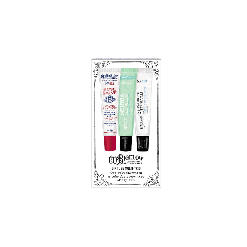 Front of lip balm gift set packaging.