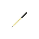 Yellow pen with gray cap on a white background