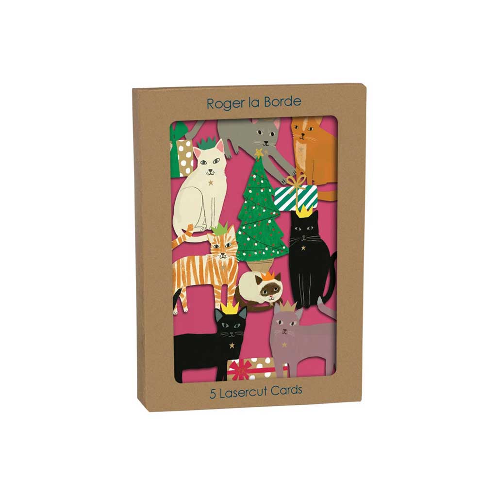 Cosy Cats at Christmas Card, Pack of 5 Boston General Store