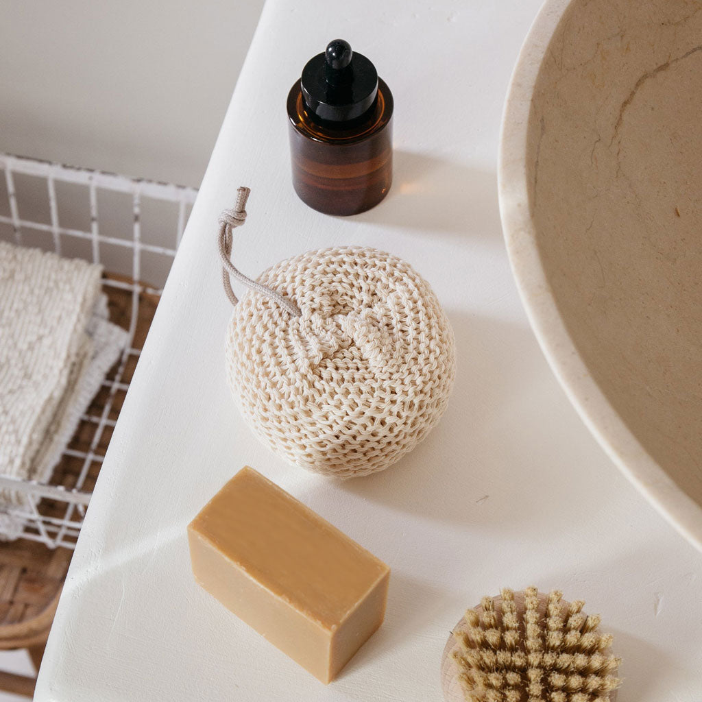 Cotton Bath Sponge at Boston General Store
