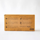 Back of el guapo gift set box with drink mix recipes on a white background