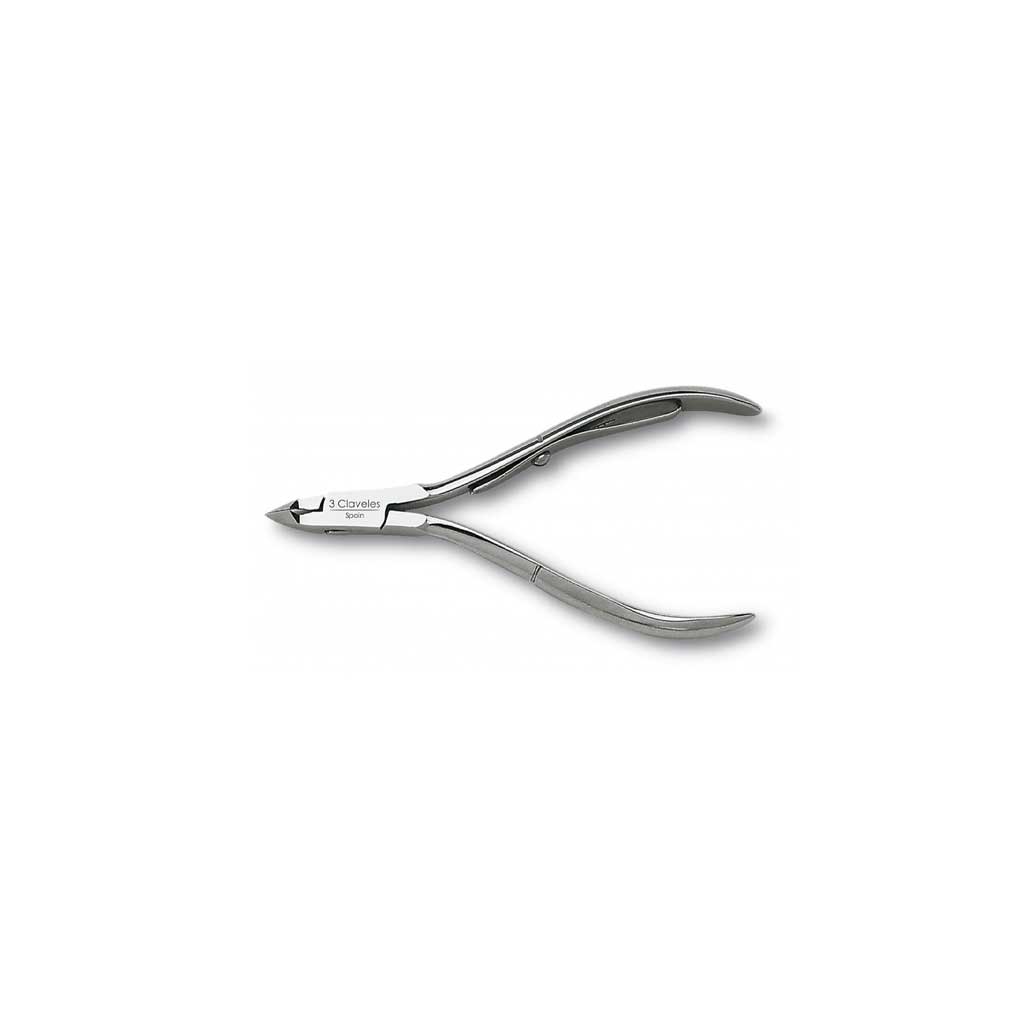 Metal cuticle nippers on a white background