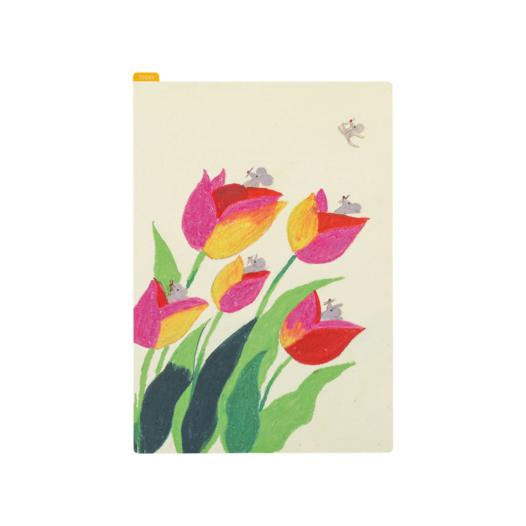 Hobonichi Pencil Board -Cousin A5 - Keiko Shibata Swaying tulips    at Boston General Store