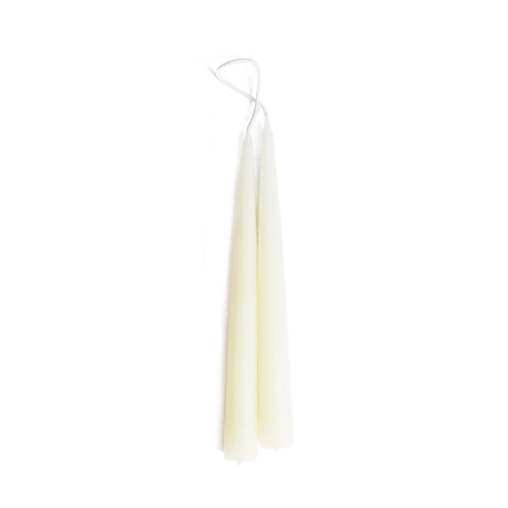 Hand Dipped Taper Candle Set Ivory 9&quot;  at Boston General Store