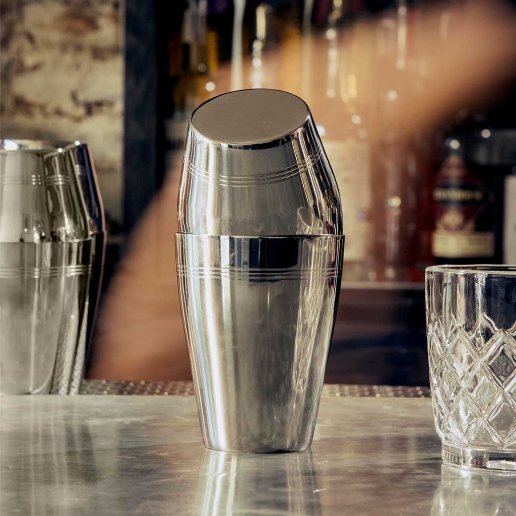 Set Shaker Boston PRO In Acciaio Inox Argento - Tin Su Tin Da 794g E 510g Per Barman Professionisti E Appassionati, Cocktail Maker Con Base Pesante Per Flair