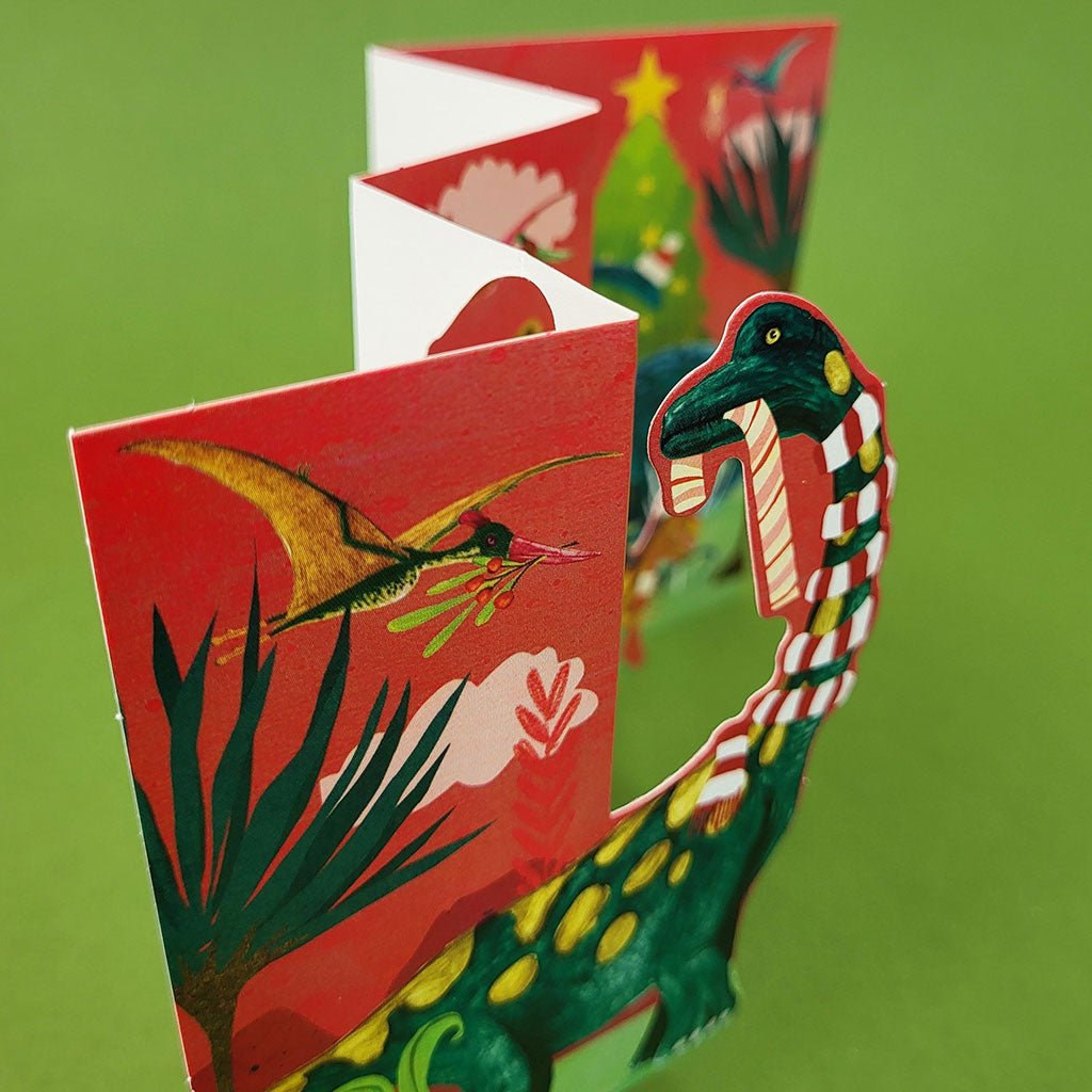 Dino Mighty Christmas Tri - Fold Card Pack Boston General Store