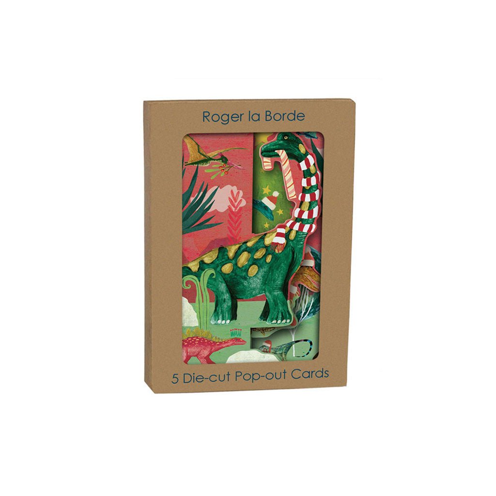 Dino Mighty Christmas Tri - Fold Card Pack Boston General Store